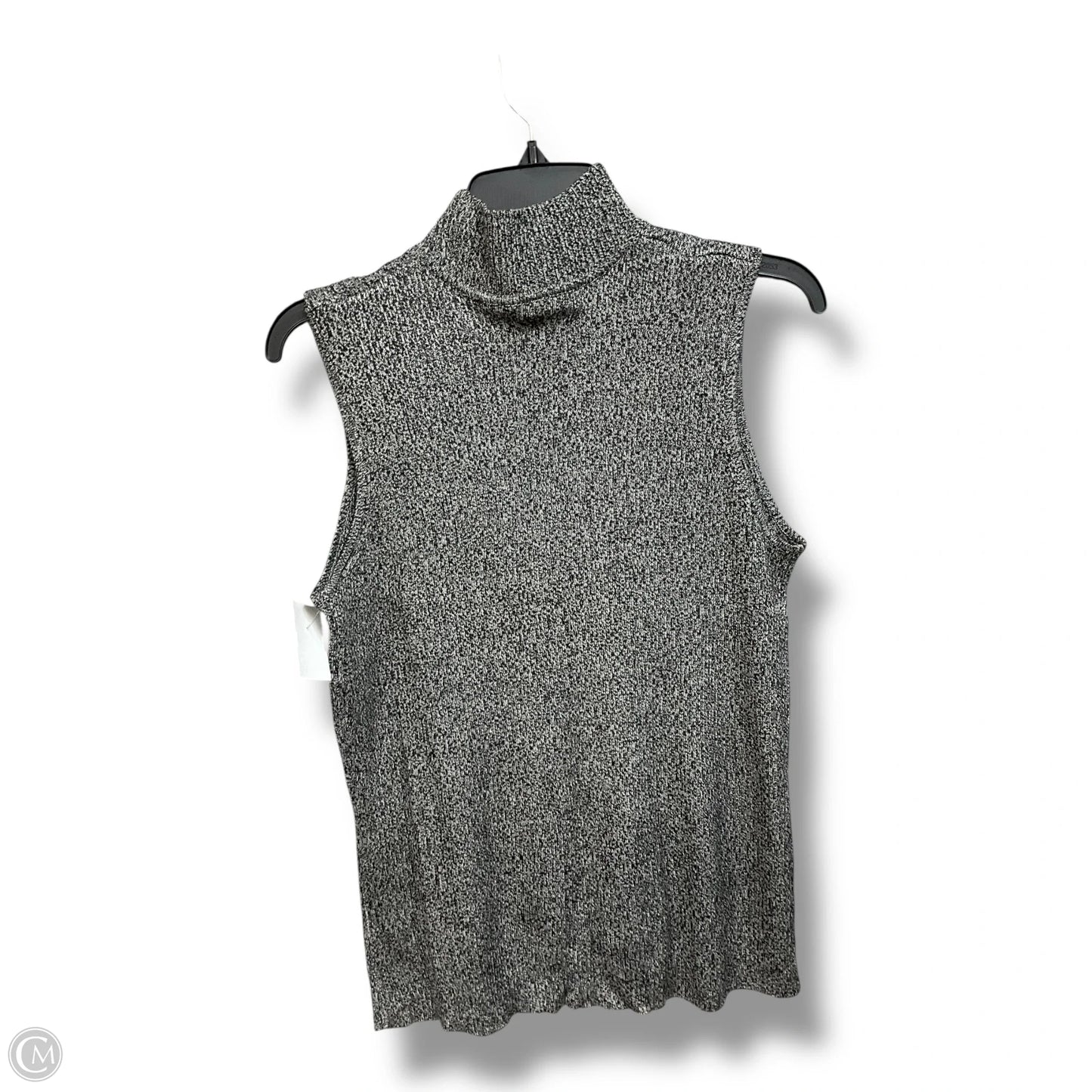Top Sleeveless By Dana Buchman In Black & White, Size: Xl