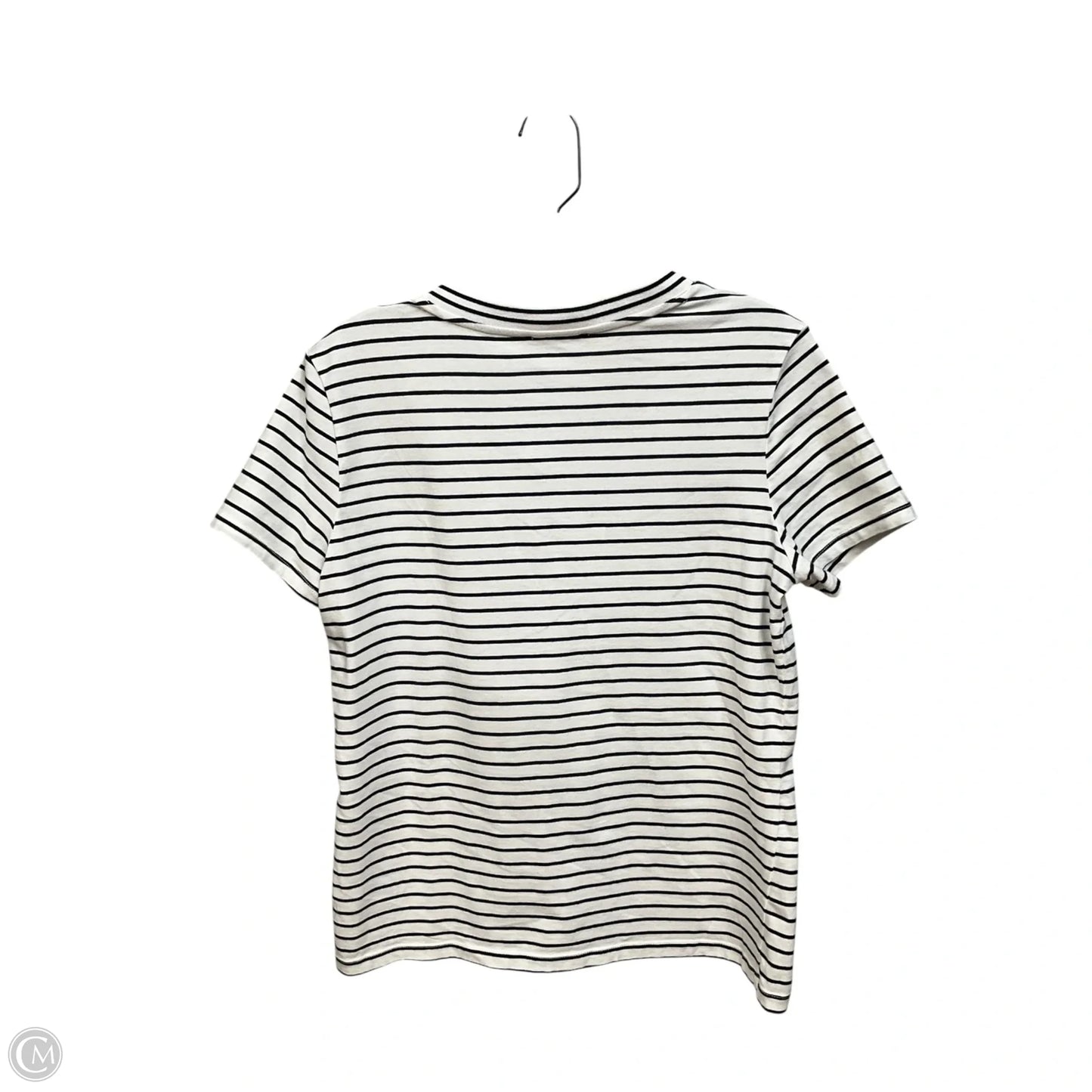 Top Short Sleeve By Nautica In Striped Pattern, Size: M