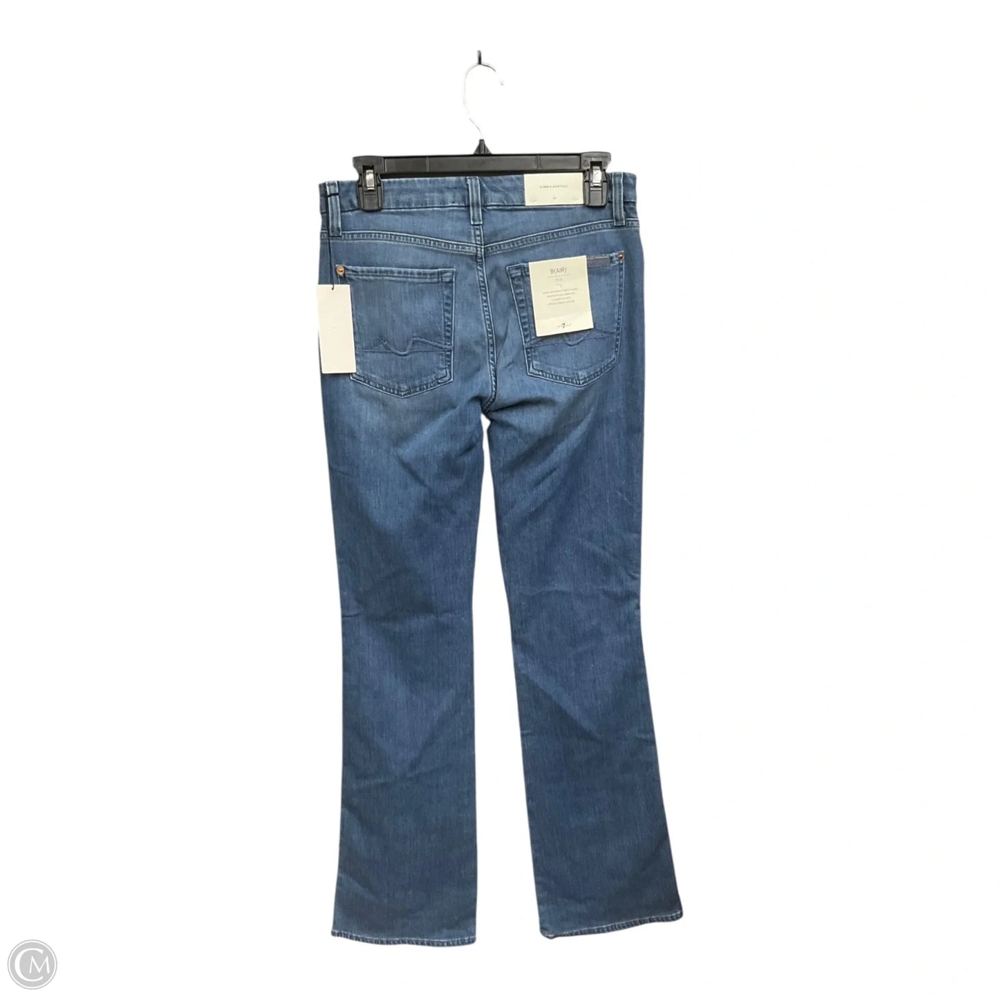 Jeans Wide Leg By 7 For All Mankind In Blue Denim, Size: 6