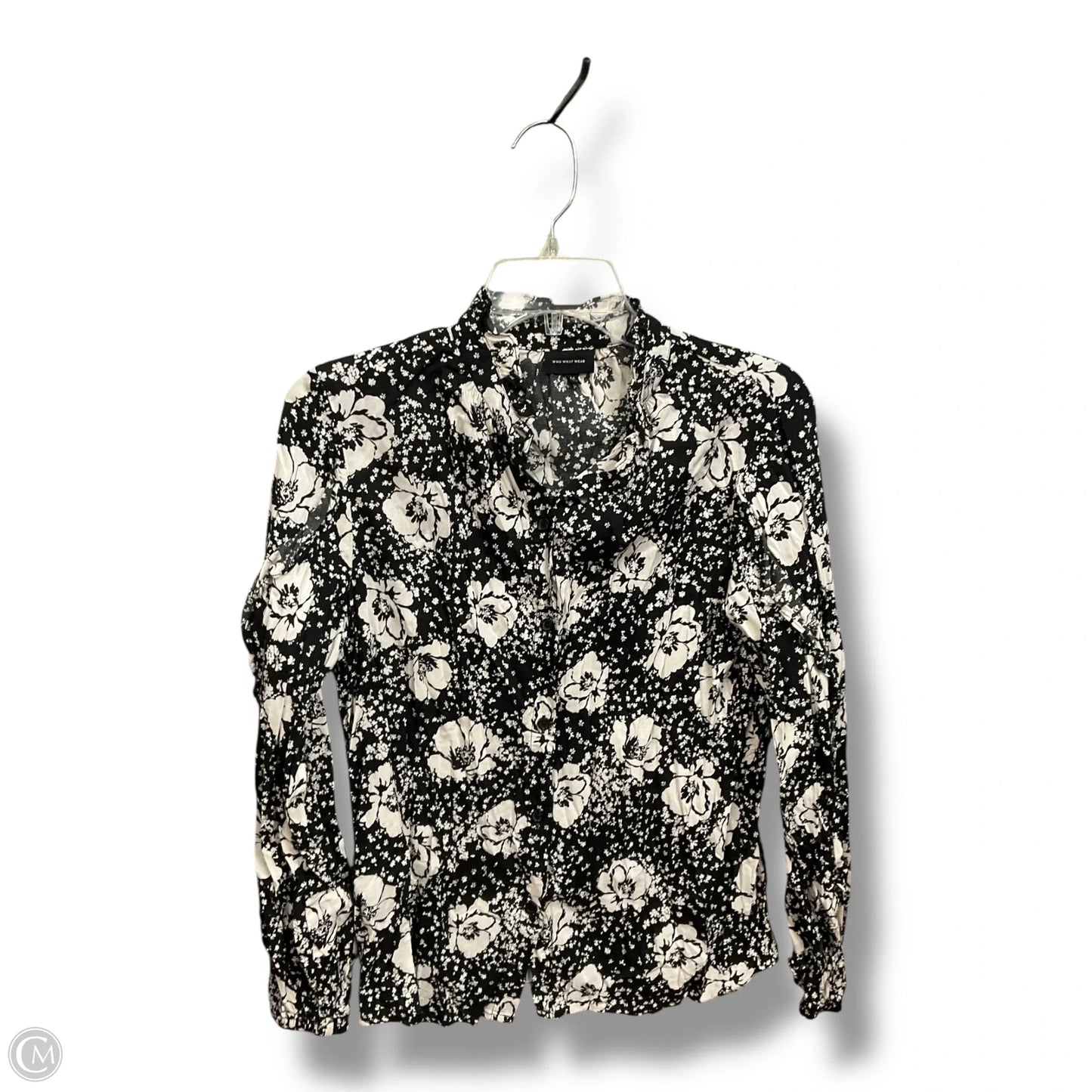 Blouse Long Sleeve By Who What Wear In Floral Print, Size: M