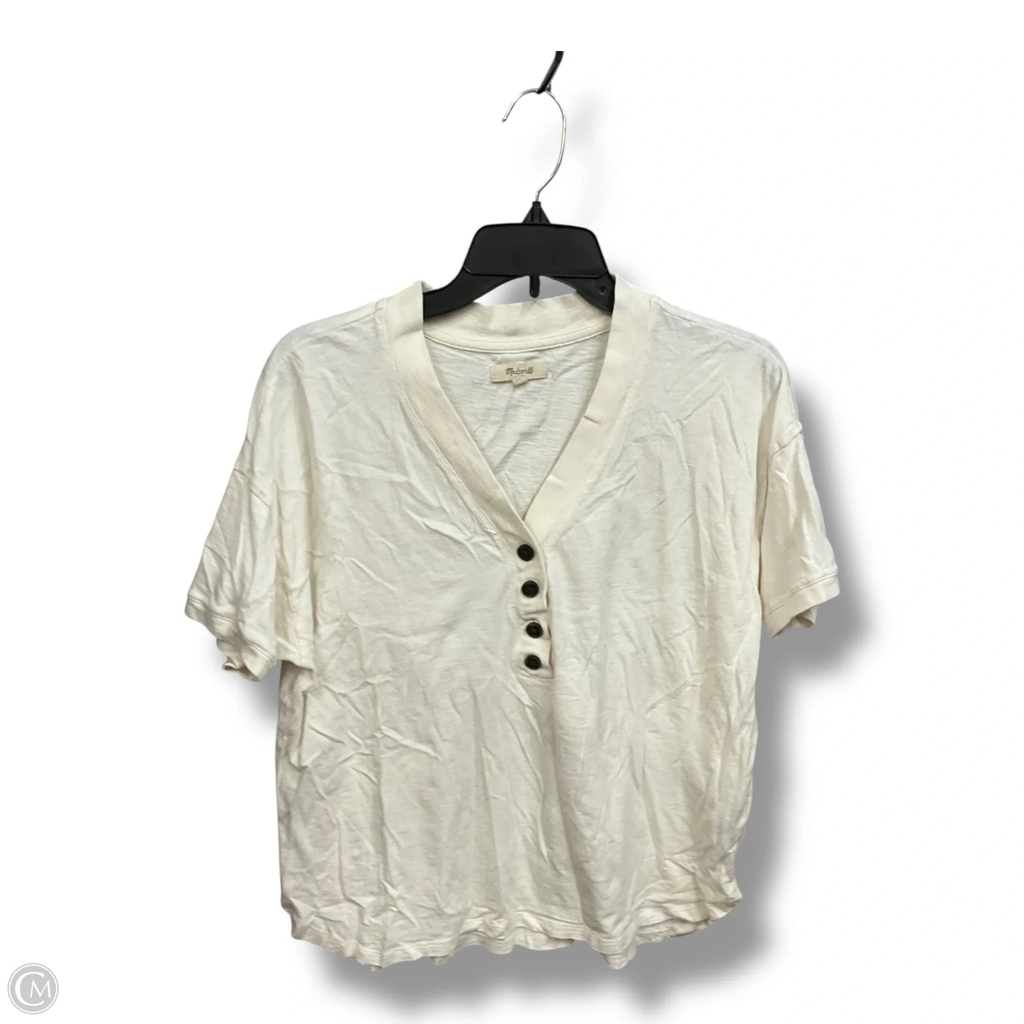 Top Short Sleeve Basic By Madewell In White, Size: M