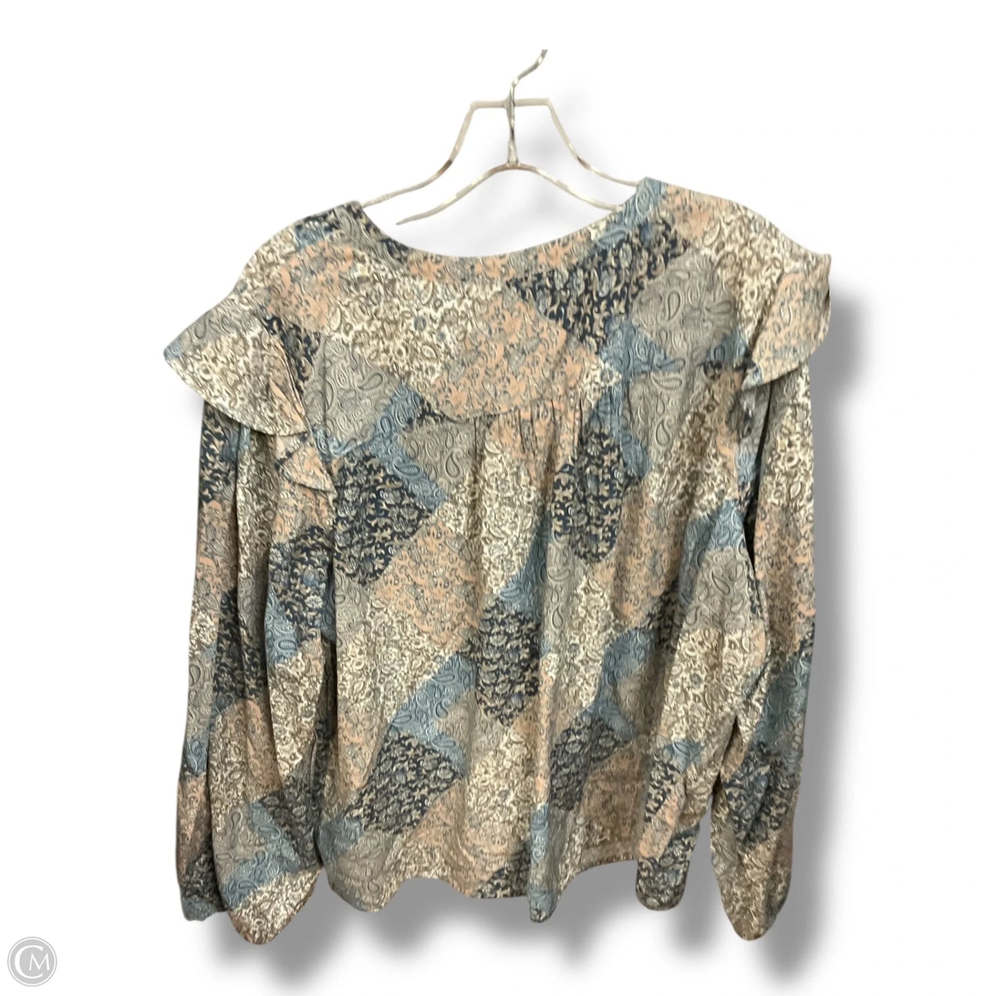 Top Long Sleeve By Time And Tru In Floral Print, Size: 3x