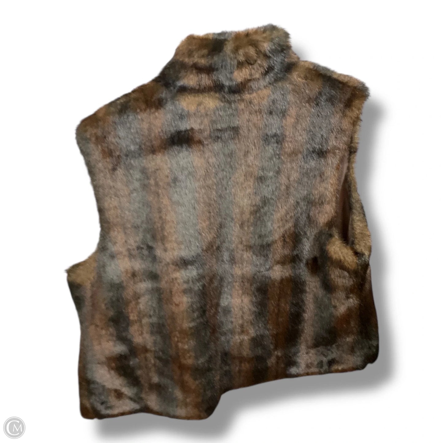 Vest Faux Fur & Sherpa By Fuda In Brown, Size: Xl