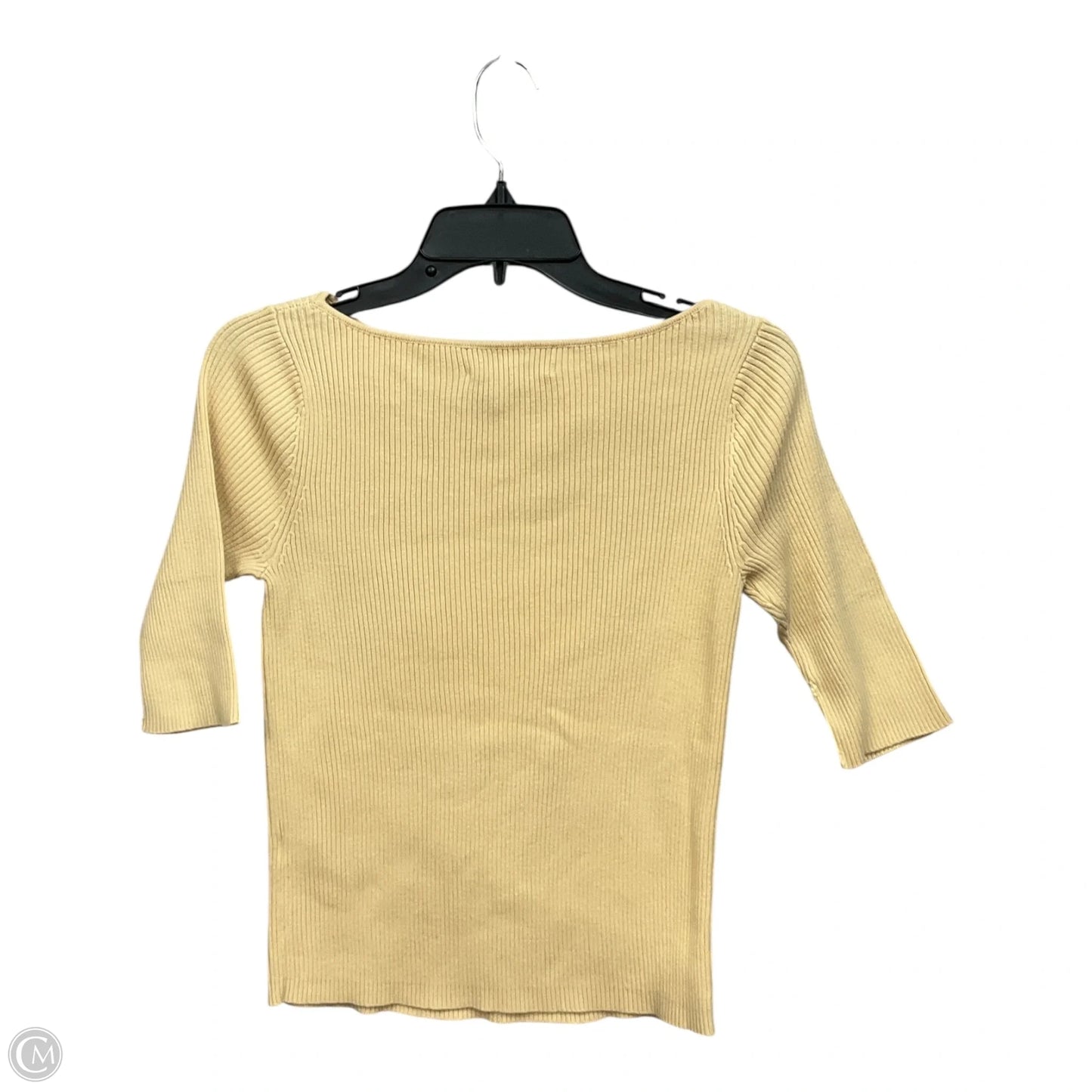 Top Short Sleeve By Lauren By Ralph Lauren In Yellow, Size: Xs