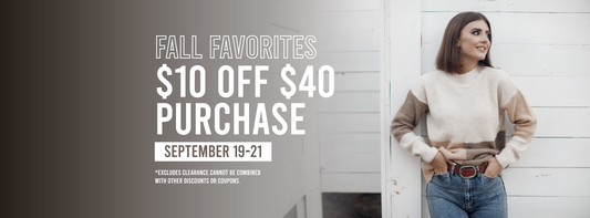 Fall Favorites Sale - September 19-21