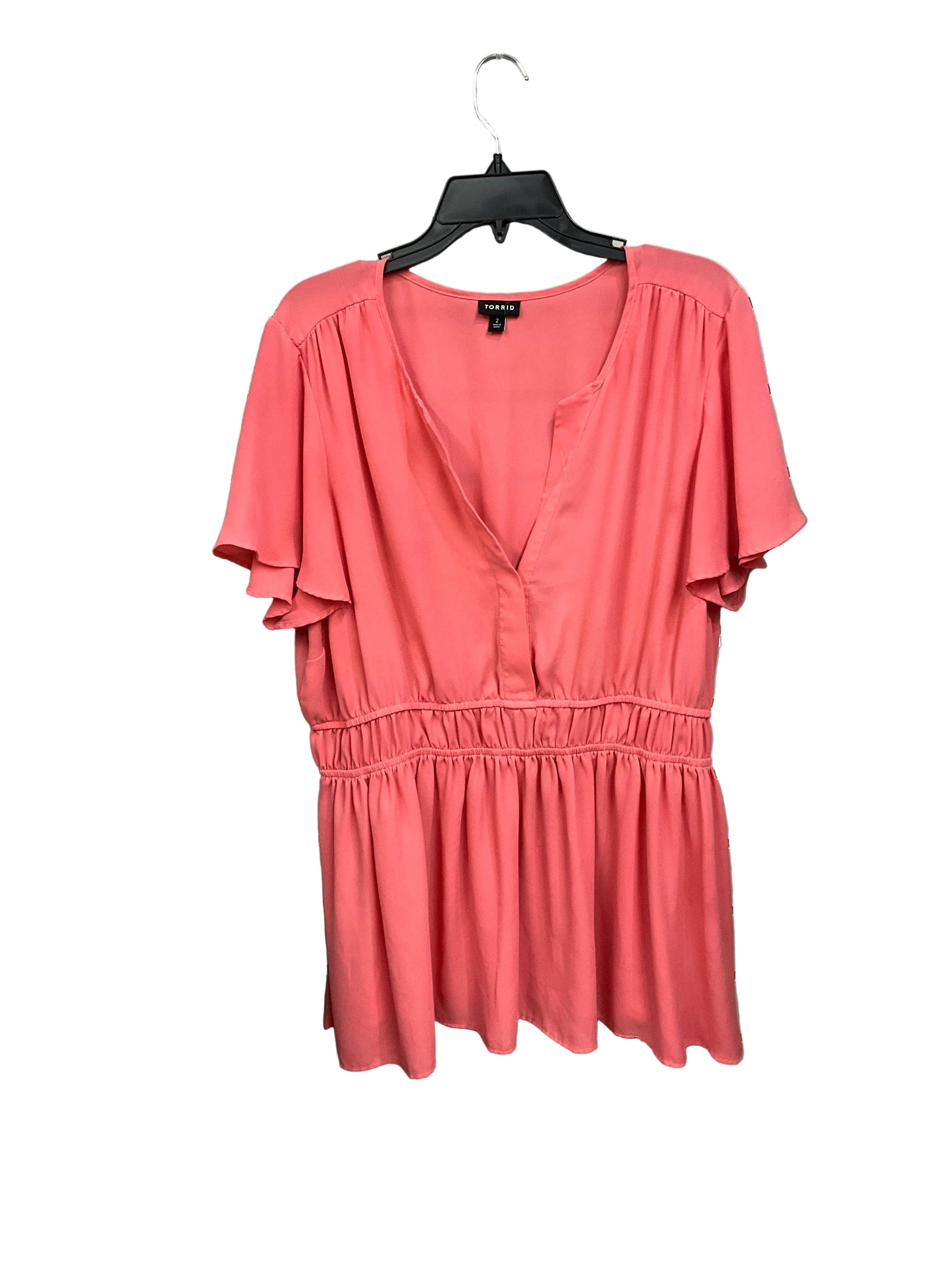Top Short Sleeve By Torrid In Pink, Size: 2x