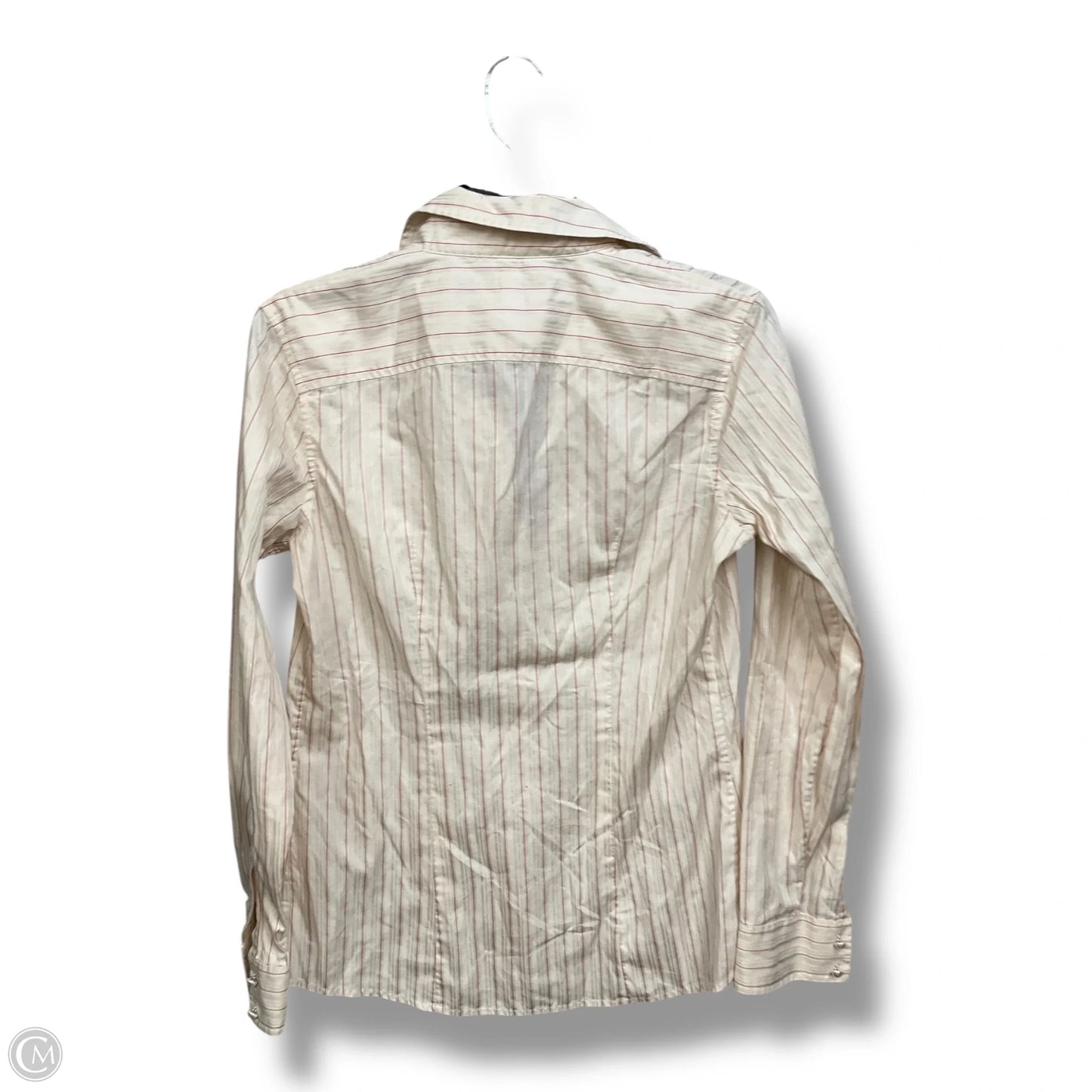 Blouse Long Sleeve By Banana Republic In Striped Pattern, Size: M