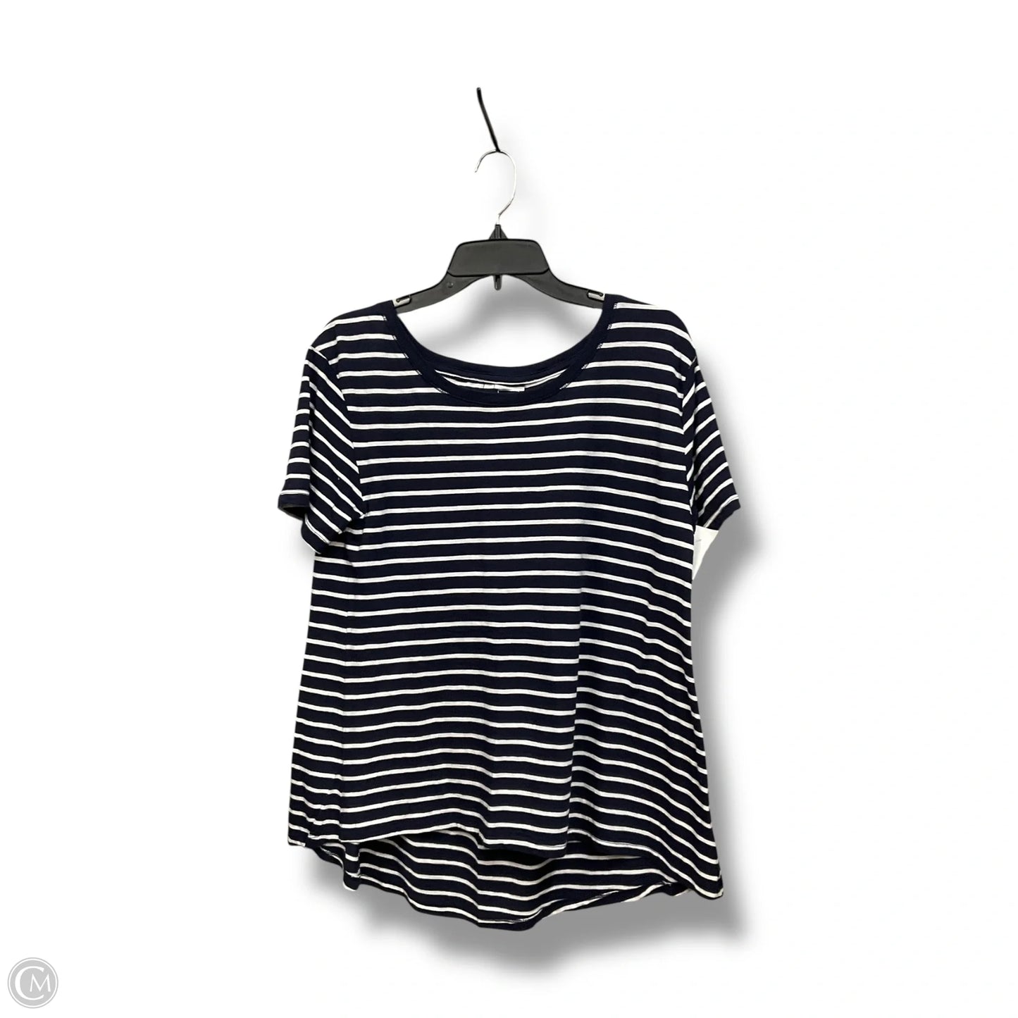 Top Short Sleeve By Gap In Striped Pattern, Size: M
