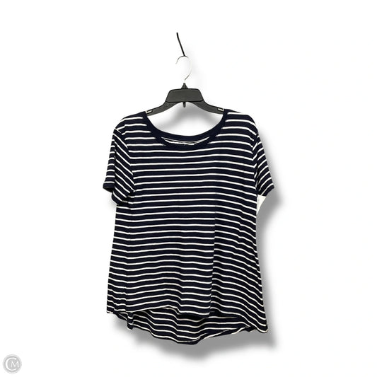 Top Short Sleeve By Gap In Striped Pattern, Size: M