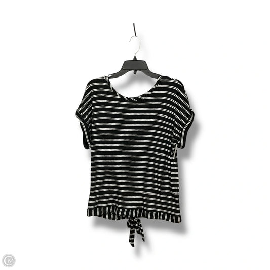 Top Short Sleeve By A New Day In Striped Pattern, Size: M