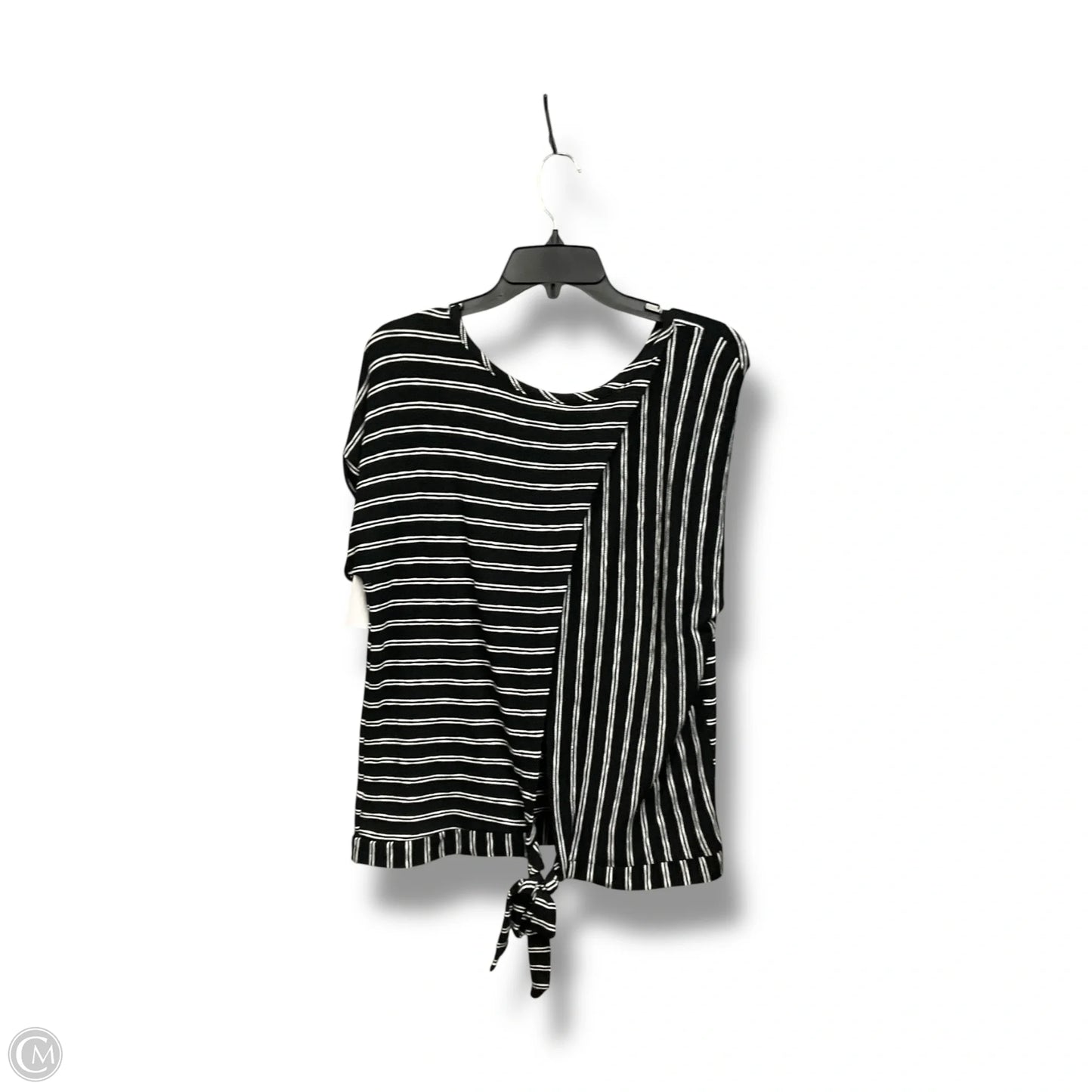 Top Short Sleeve By A New Day In Striped Pattern, Size: M