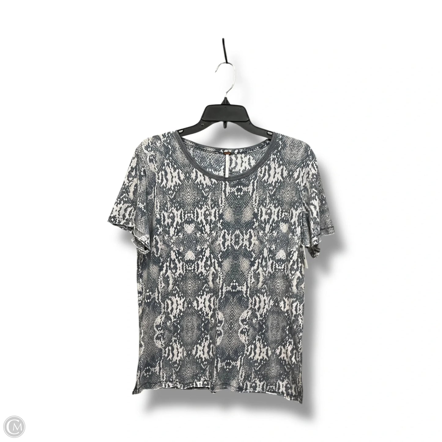 Top Short Sleeve By Free People In Snakeskin Print, Size: Xs