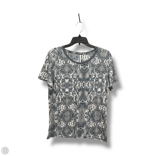 Top Short Sleeve By Free People In Snakeskin Print, Size: Xs
