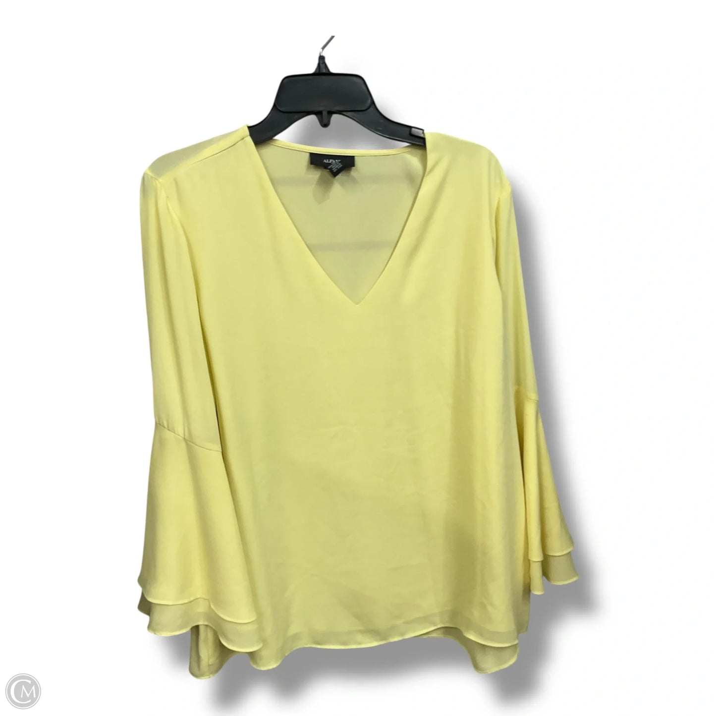 Blouse Long Sleeve By Alfani In Yellow, Size: Xl