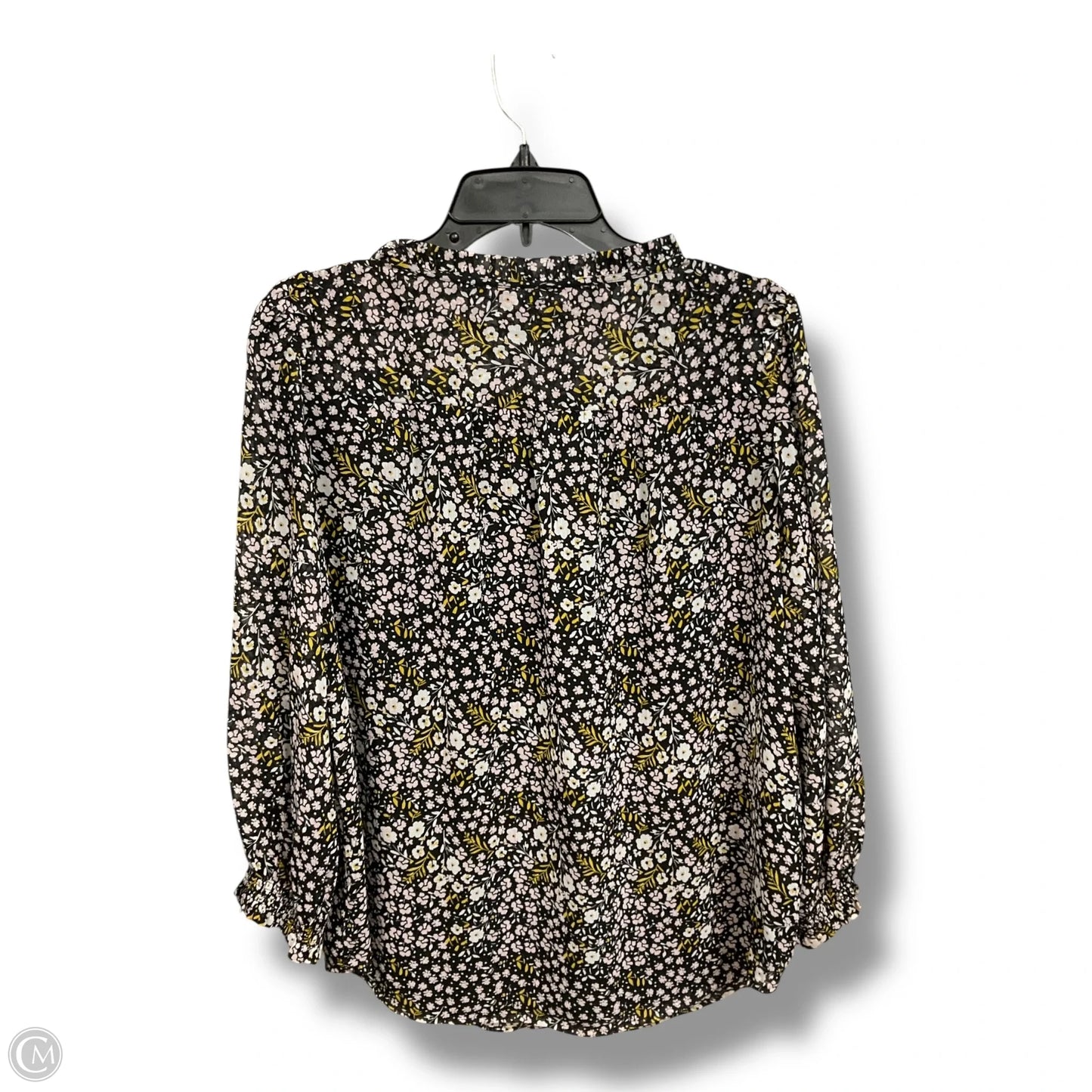 Blouse Long Sleeve By Loft In Floral Print, Size: M