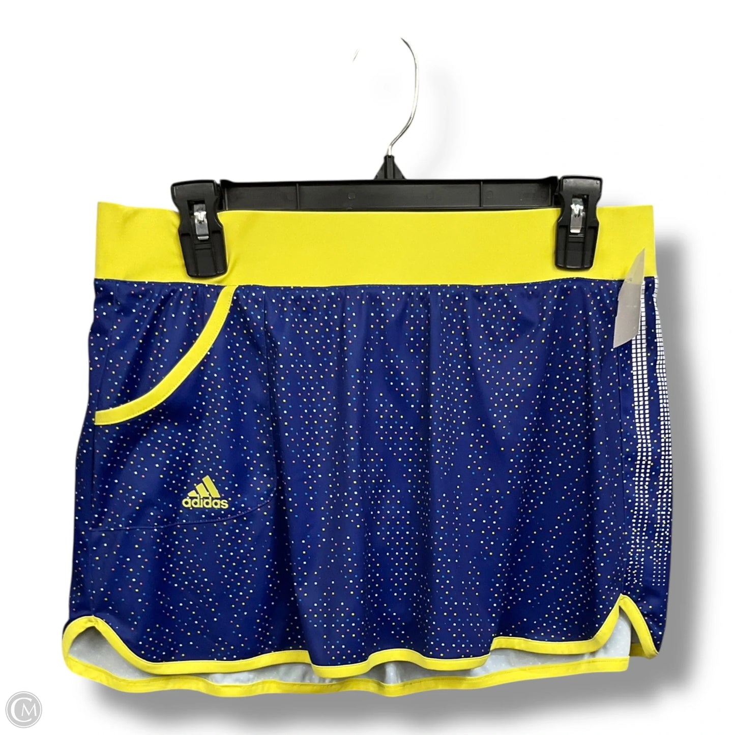 Athletic Skirt By Adidas In Blue & Yellow, Size: M