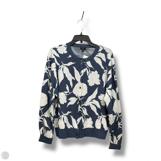 Cardigan By Ann Taylor In Blue & White, Size: Xxl