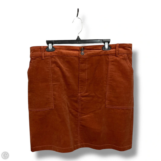 Skirt Mini & Short By Skies Are Blue In Brown, Size: 1x