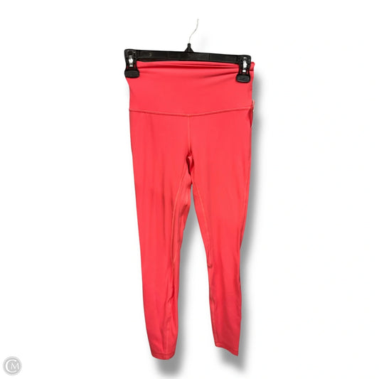 Athletic Leggings By Lululemon In Coral, Size: Xs