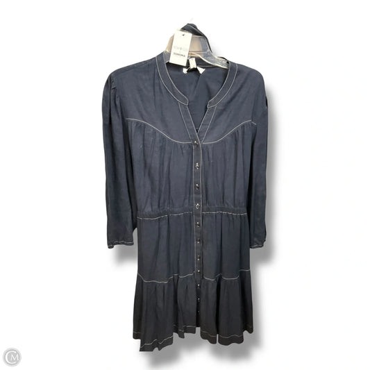 Dress Casual Midi By Sonoma In Blue, Size: Xxl