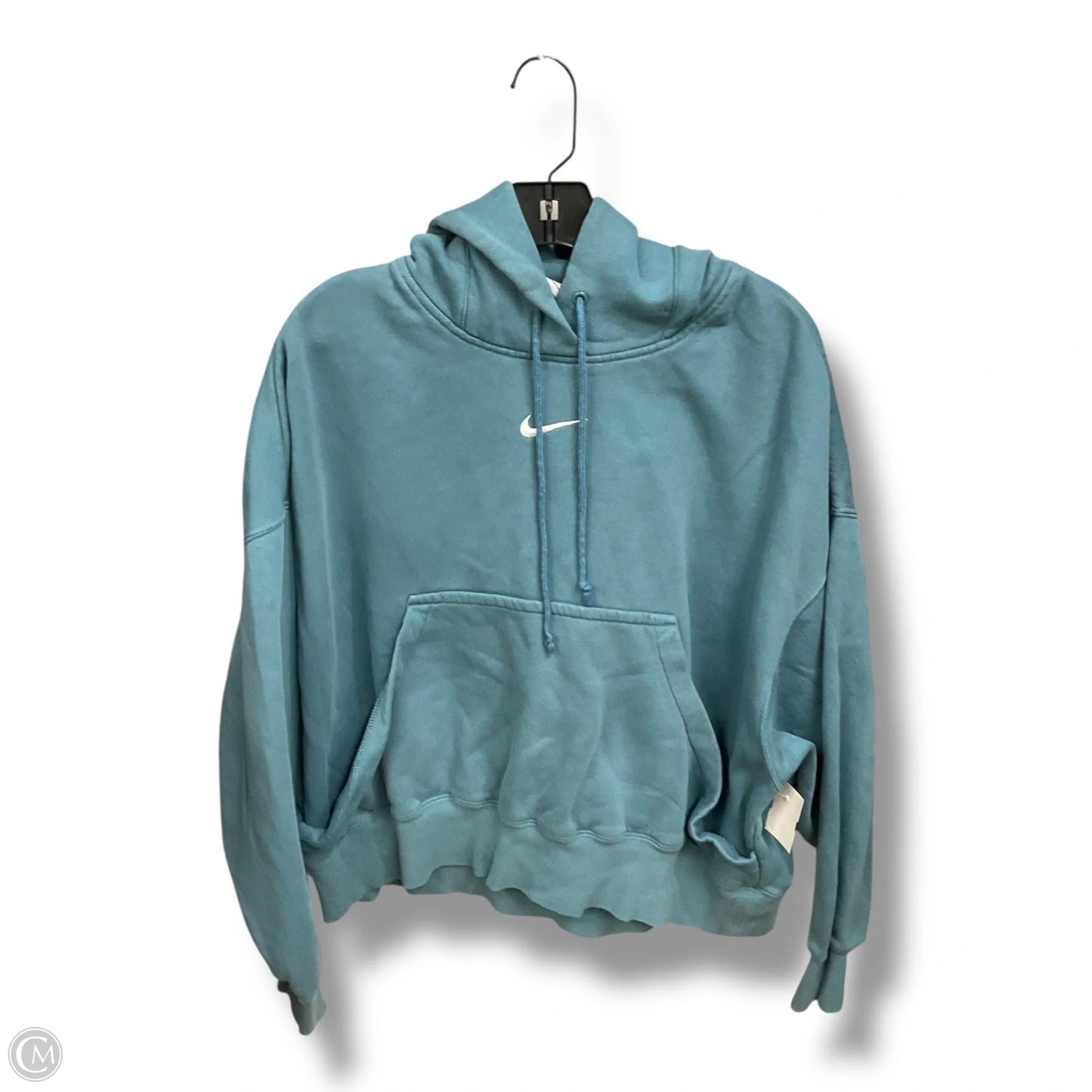 Athletic Sweatshirt Hoodie By Nike Apparel In Green, Size: M