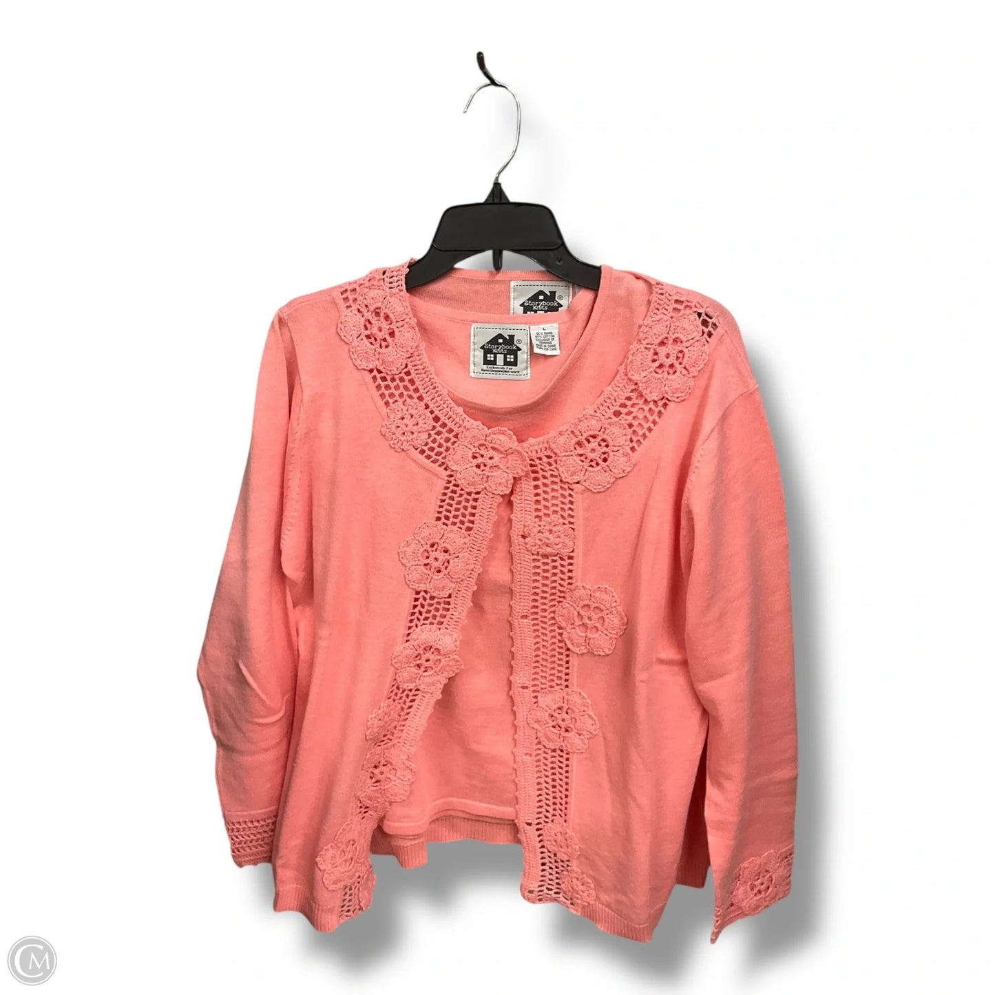 Top 2pc Long Sleeve By Clothes Mentor In Pink, Size: L