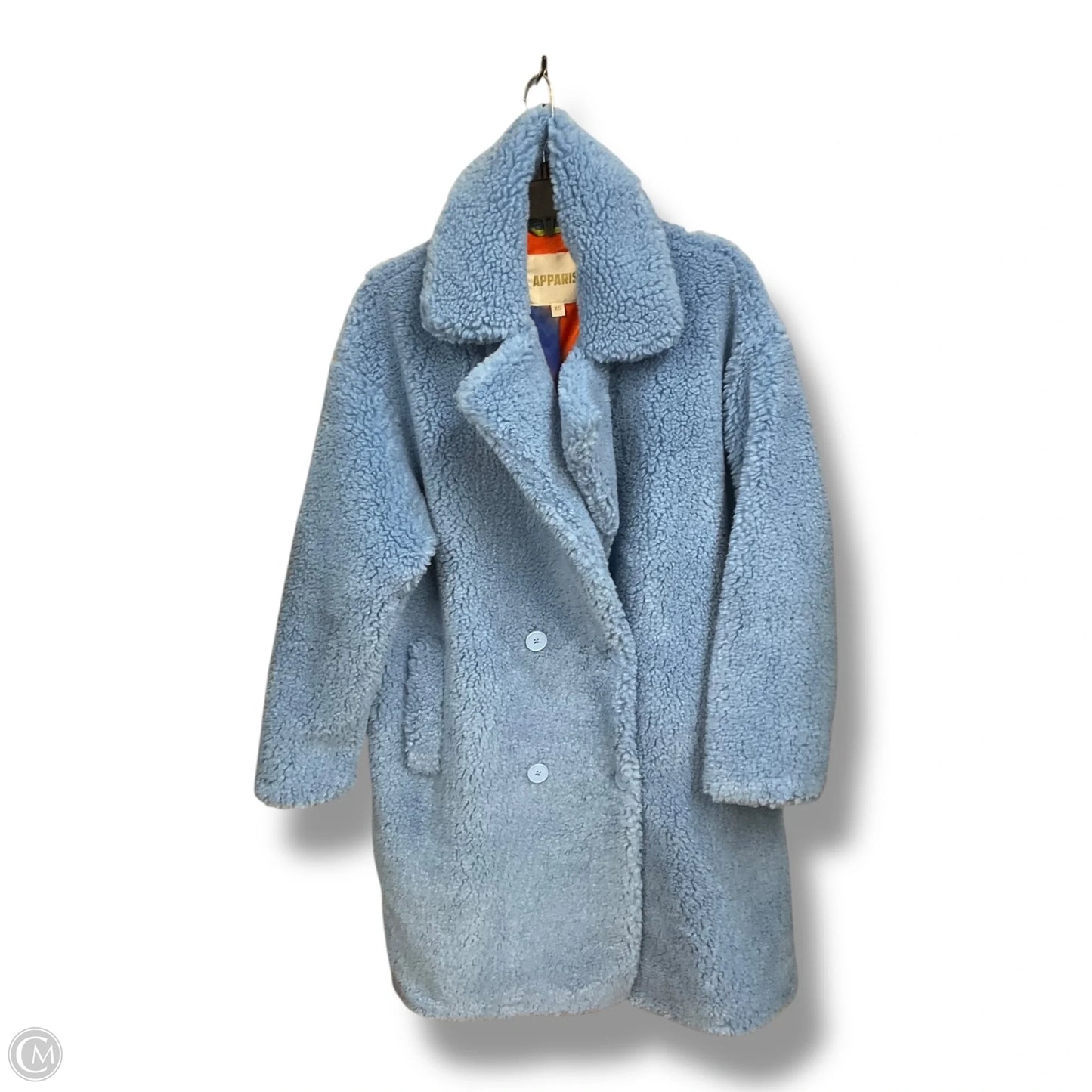 Coat Faux Fur & Sherpa By Clothes Mentor In Blue, Size: Xs