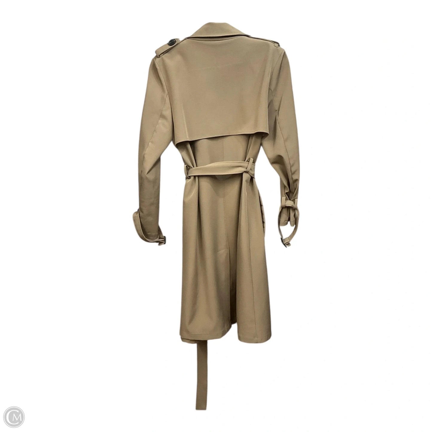 Coat Trench Coat By Clothes Mentor In Taupe, Size: Xl