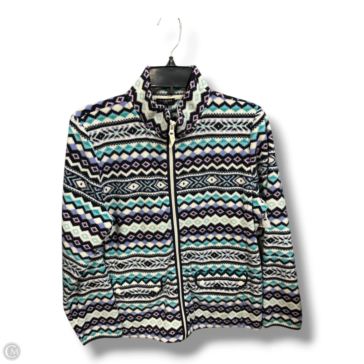 Jacket Fleece By Talbots In Multi-colored, Size: Lp