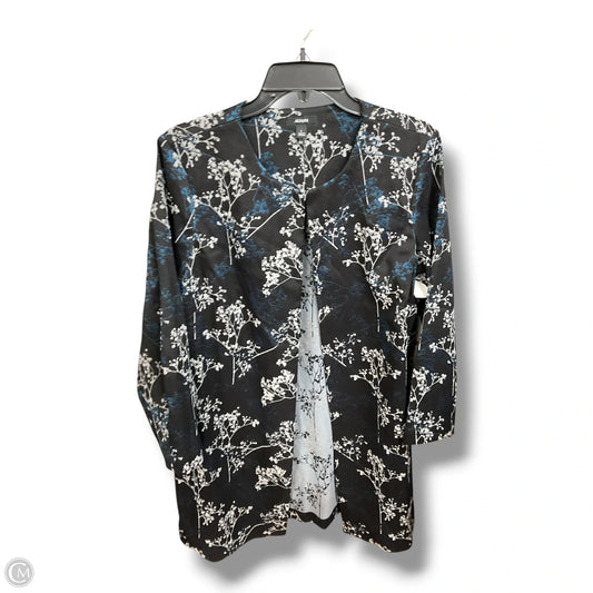 Cardigan By Alfani In Black & Blue, Size: L