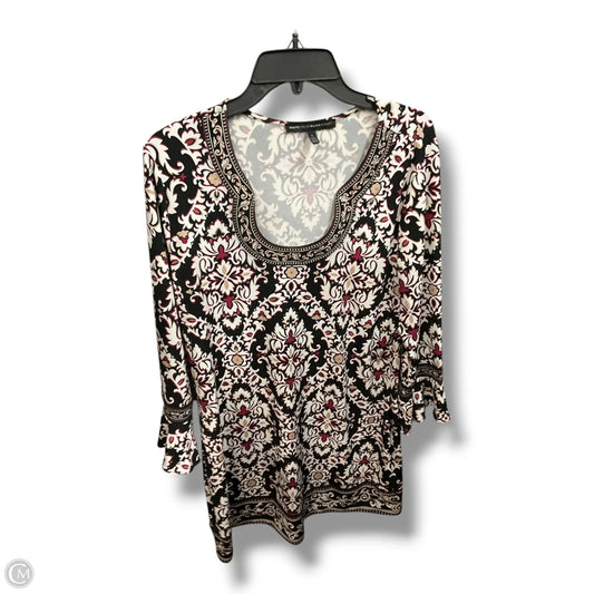 Tunic 3/4 Sleeve By White House Black Market In Multi-colored, Size: L