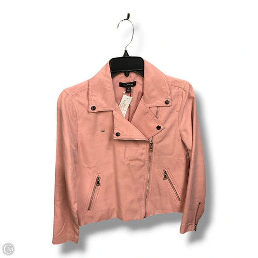 Jacket Moto By Ann Taylor In Pink, Size: Xs