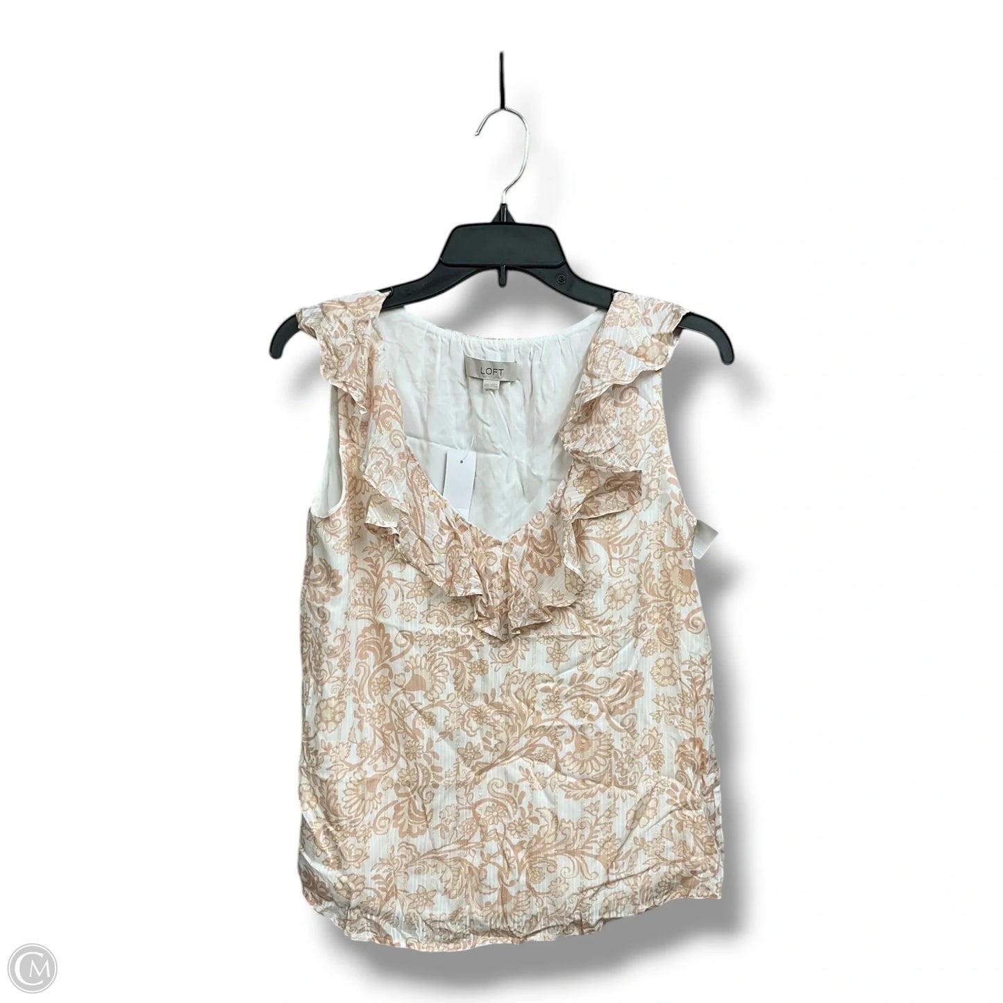 Top Sleeveless By Loft In Paisley Print, Size: Xxs