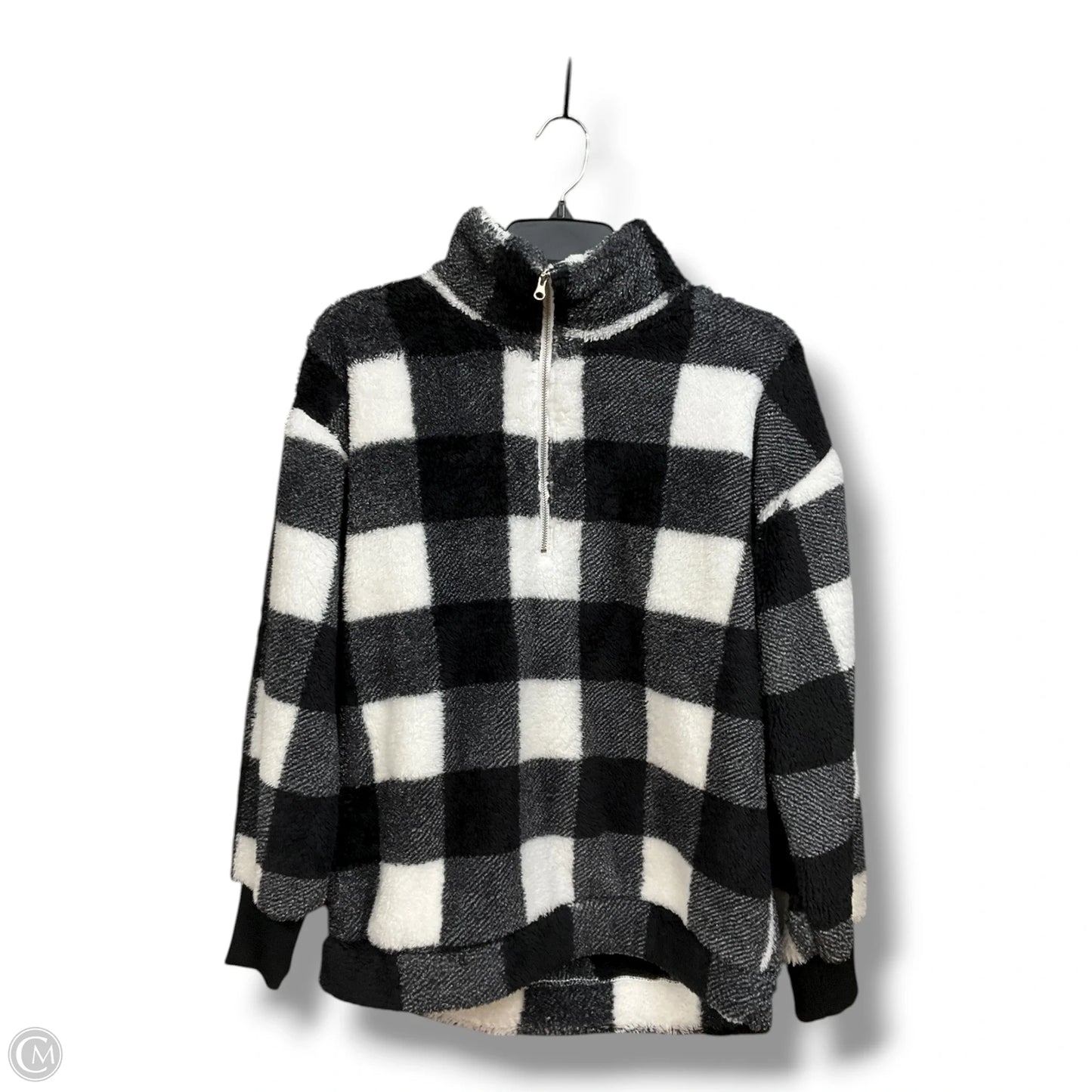 Jacket Shirt By Loft In Black & White, Size: S