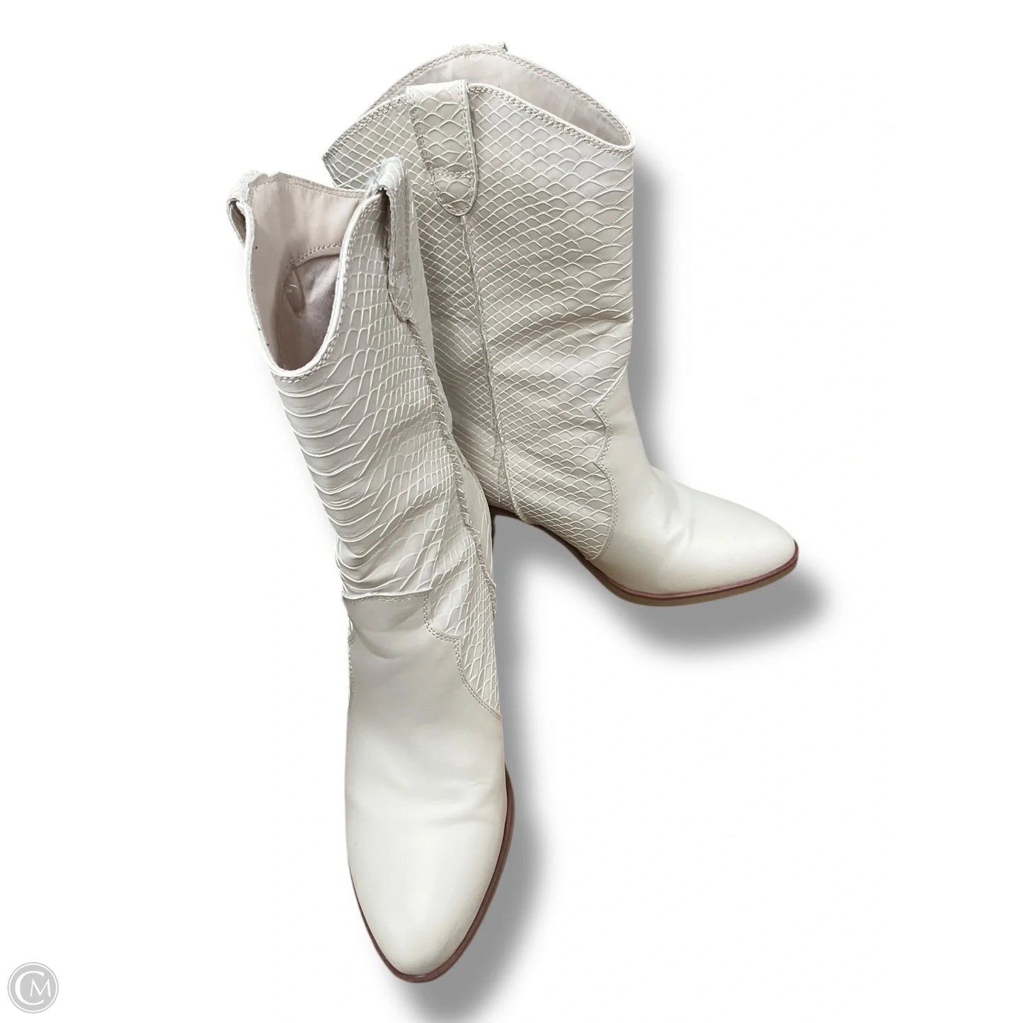 Boots Ankle Heels By Mia In Ivory, Size: 7.5