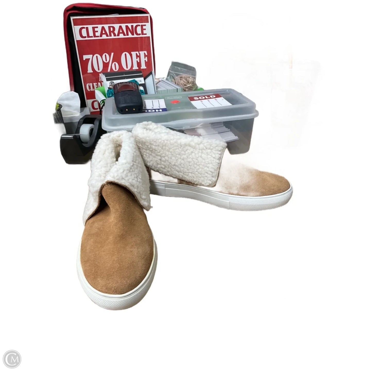 Boots Ankle Flats By Serra In Tan, Size: 9