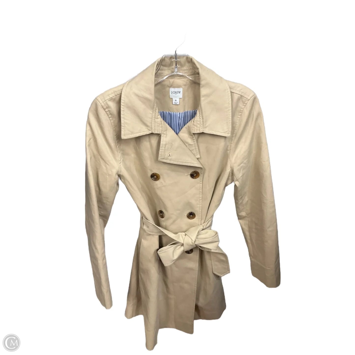 Coat Trench Coat By J. Crew In Tan, Size: S