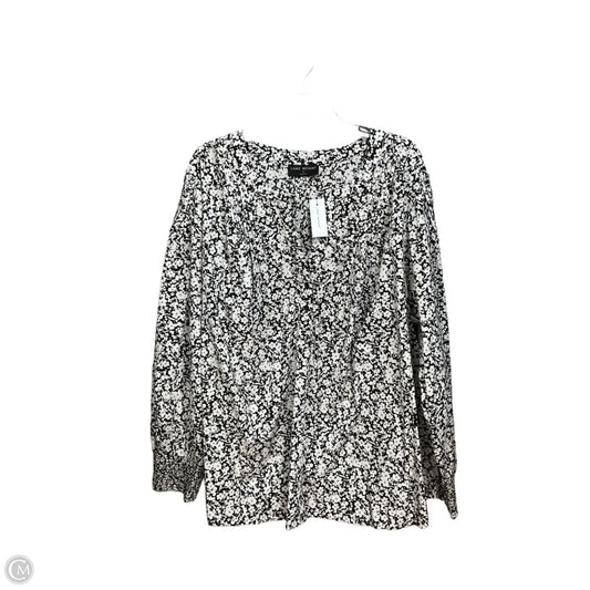 Top Long Sleeve By Lane Bryant In Black & White, Size: 4x