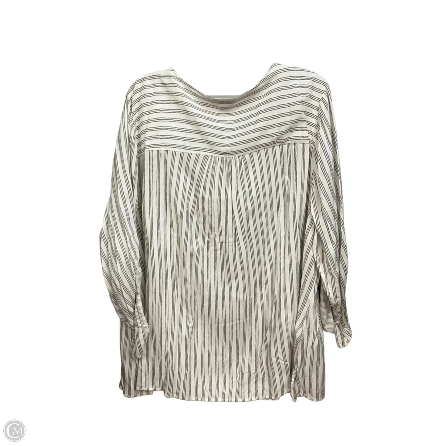 Top Long Sleeve By Lane Bryant In Striped Pattern, Size: 4x