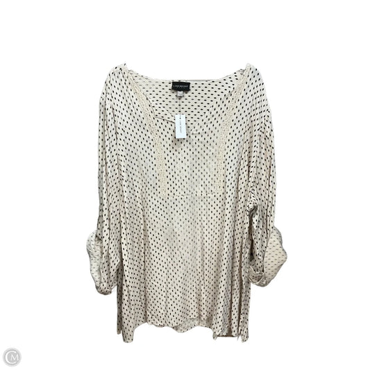Top Long Sleeve By Lane Bryant In Cream, Size: 4x