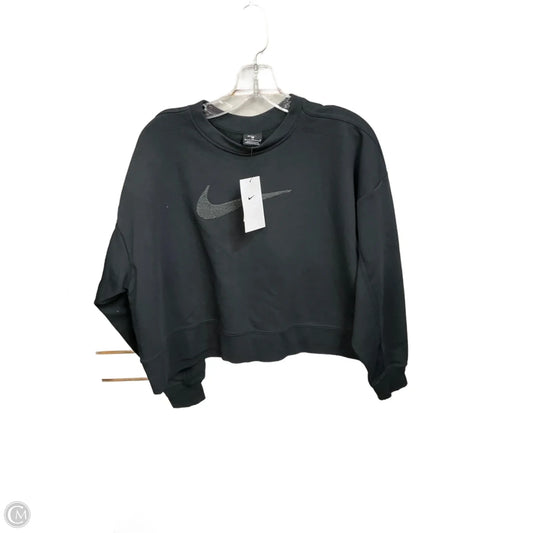 Athletic Top Long Sleeve Crewneck By Nike Apparel In Black, Size: M