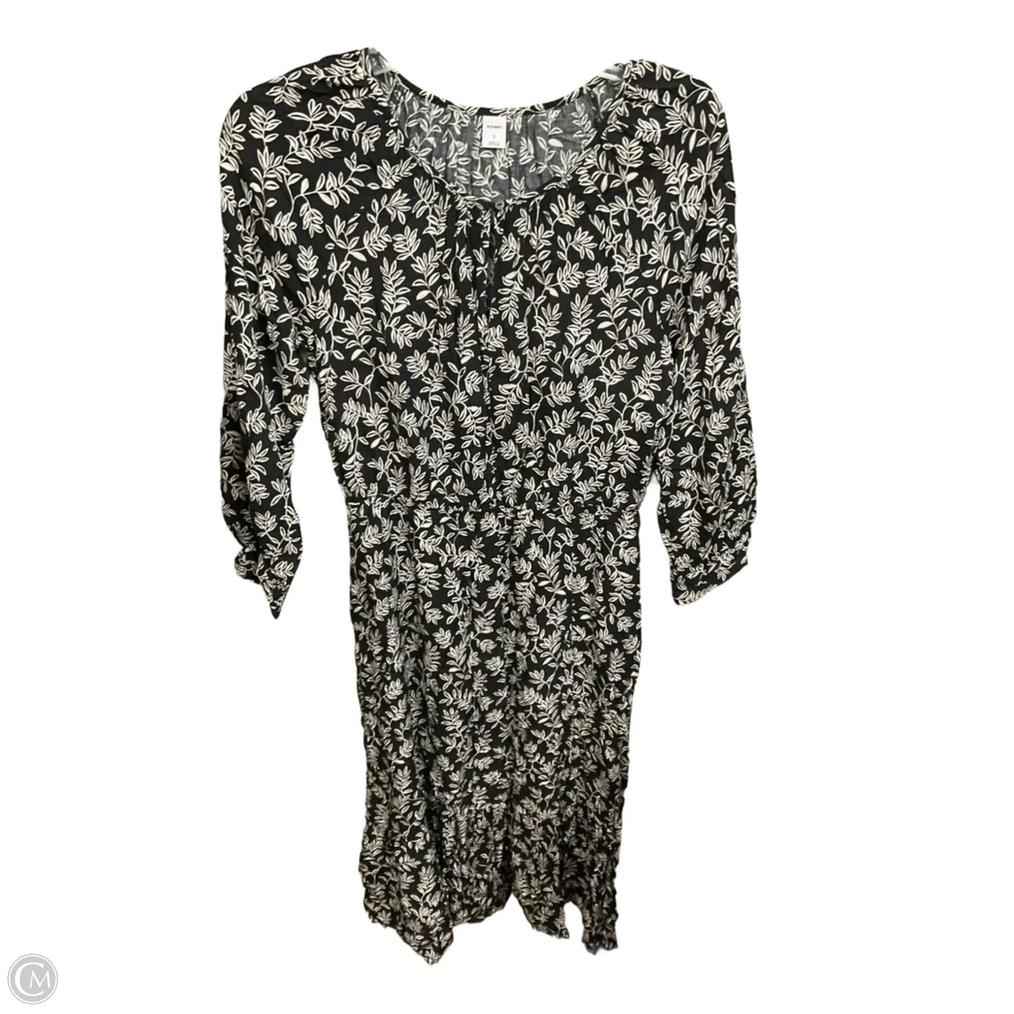 Dress Casual Midi By Old Navy In Black & White, Size: S