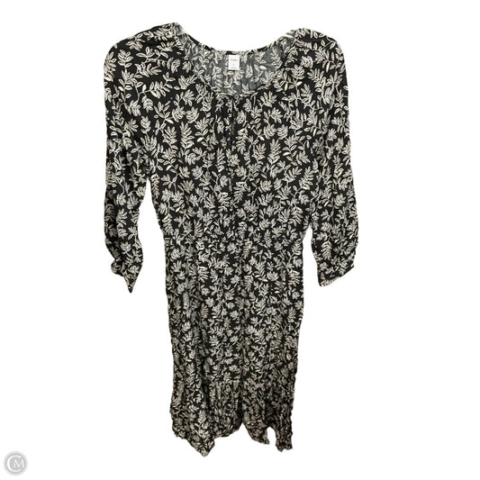 Dress Casual Midi By Old Navy In Black & White, Size: S