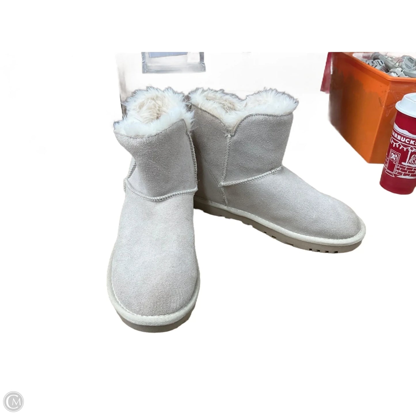 Boots Ankle Heels By Clothes Mentor In Beige, Size: 9