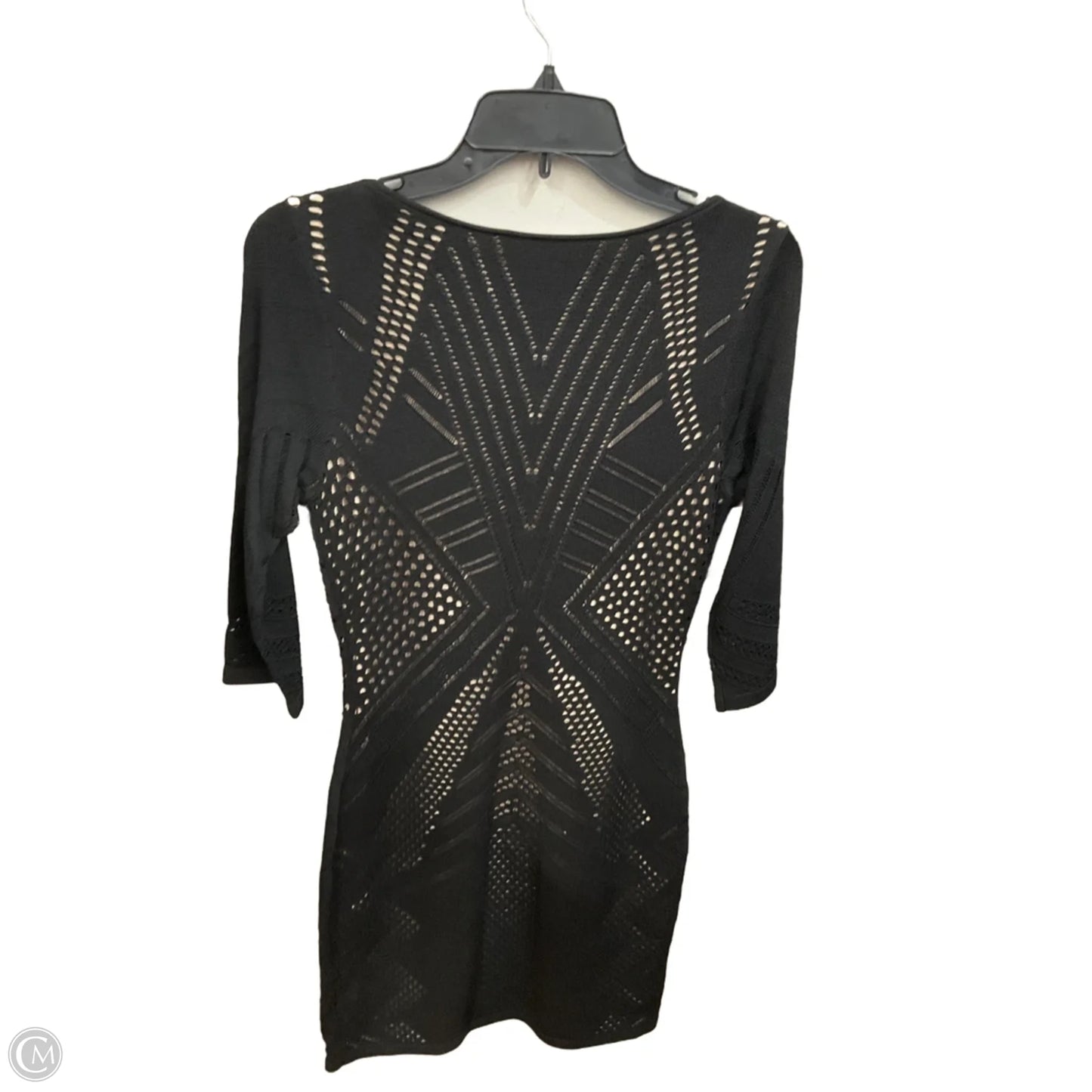 Dress Casual Midi By Calvin Klein In Black & Tan, Size: M