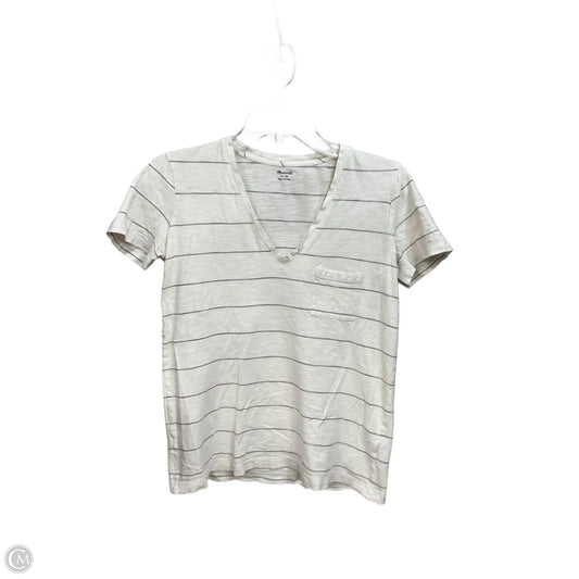 Top Short Sleeve Basic By Madewell In Striped Pattern, Size: Xs