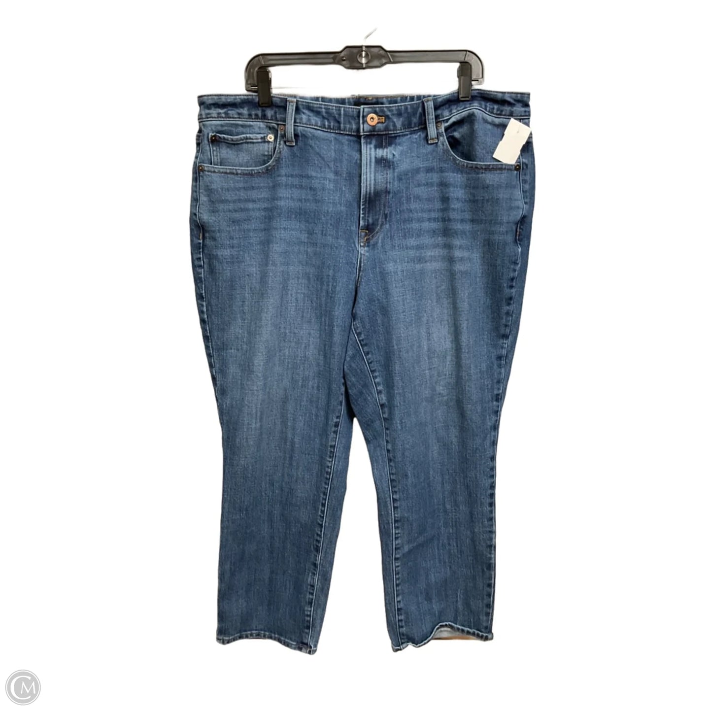 Jeans Straight By Talbots In Blue Denim, Size: 18