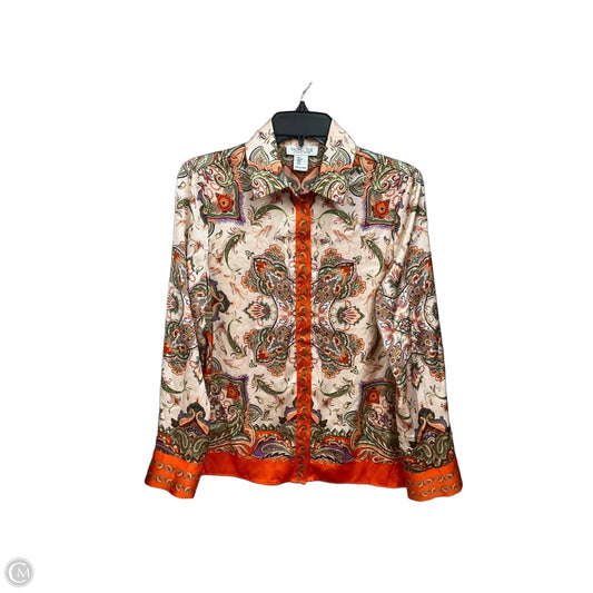 Blouse Long Sleeve By Rachel Zoe In Paisley Print, Size: S