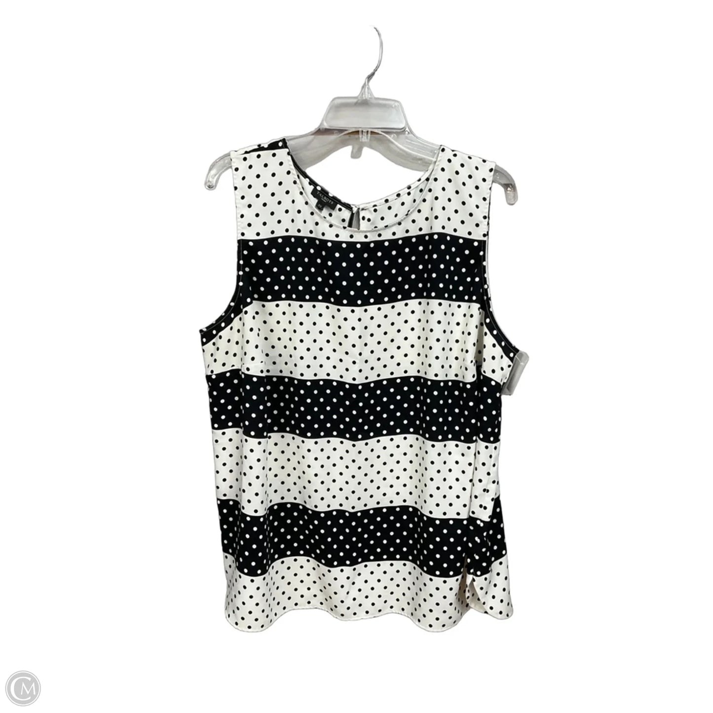 Top Sleeveless By Talbots In Polkadot Pattern, Size: 2x