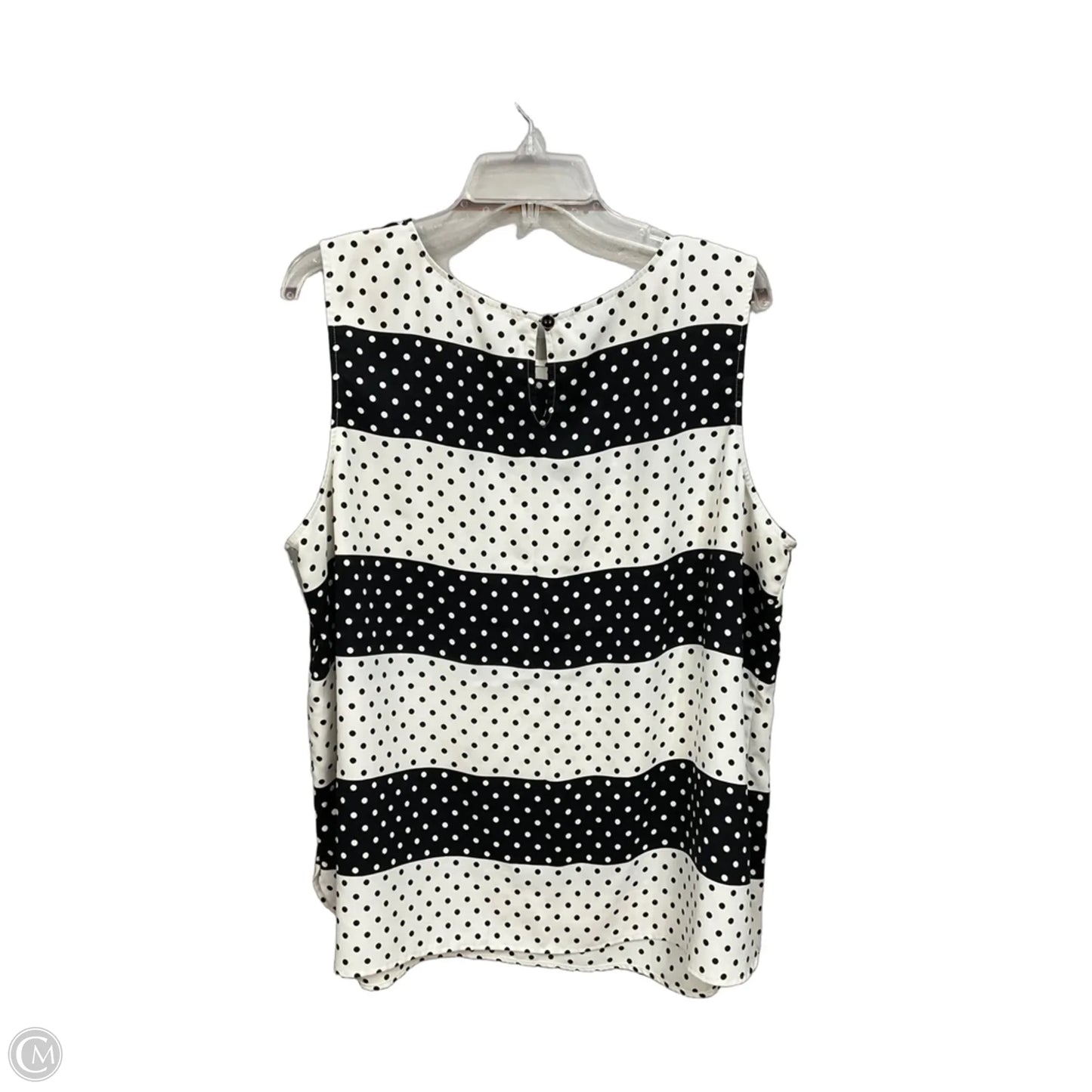 Top Sleeveless By Talbots In Polkadot Pattern, Size: 2x